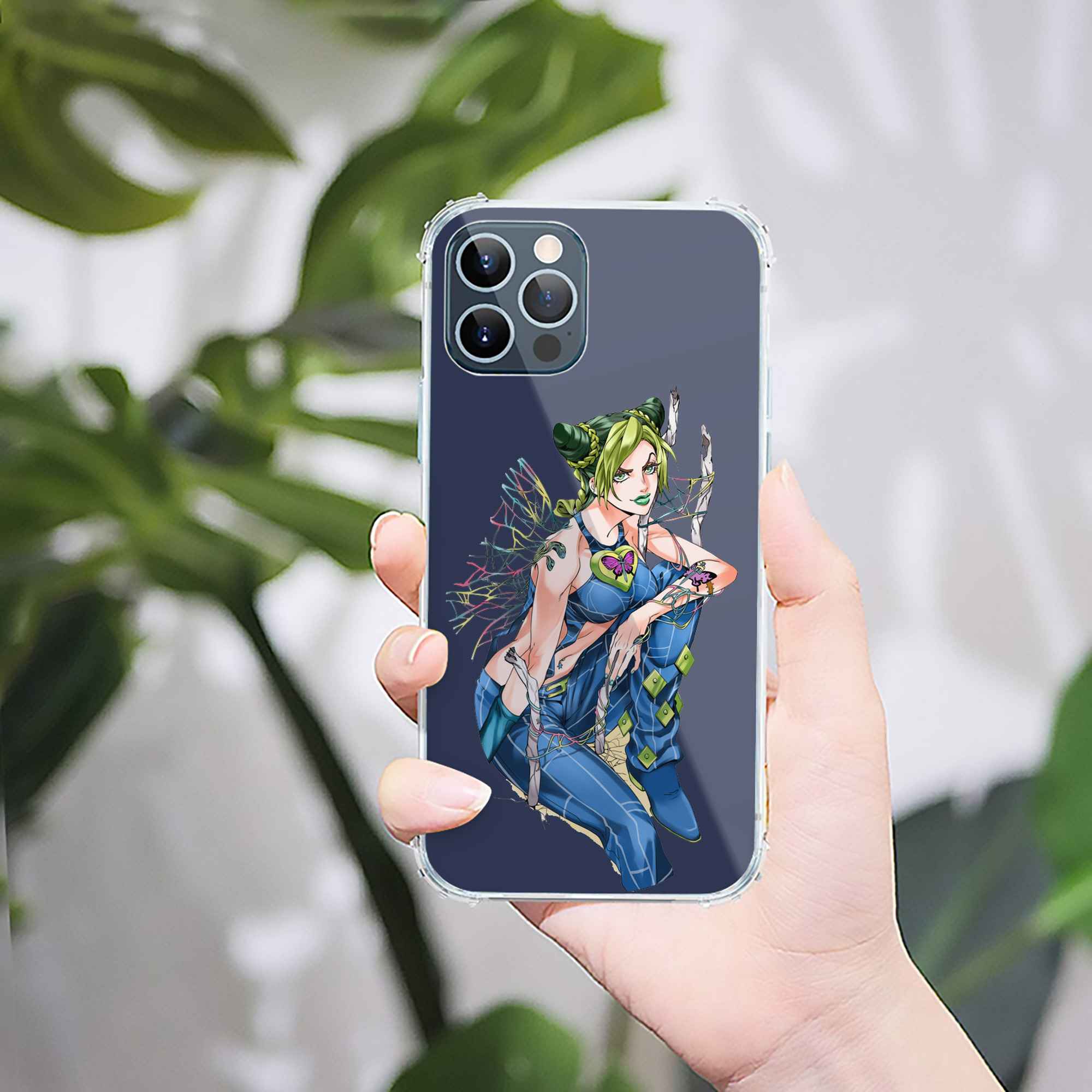 （画像用） "ジョジョの奇妙な冒険 くうじょう ジョリーン JoJo's Bizarre Adventure Jolyne Cujoh " 【iPhone 12シリーズ対応】透明スマホケース（クリアソフトケース）